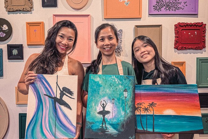 2 Hour Art Jamming Session in Singapore - What You Actually Make: A3 Canvas Plus the Optional Clock
