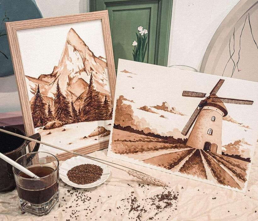 2-Hr Coffee and Biscuit Painting - Edible Paint - Activity 1: Painting with Food Colours on Coffee Biscuits (and Eating Them)