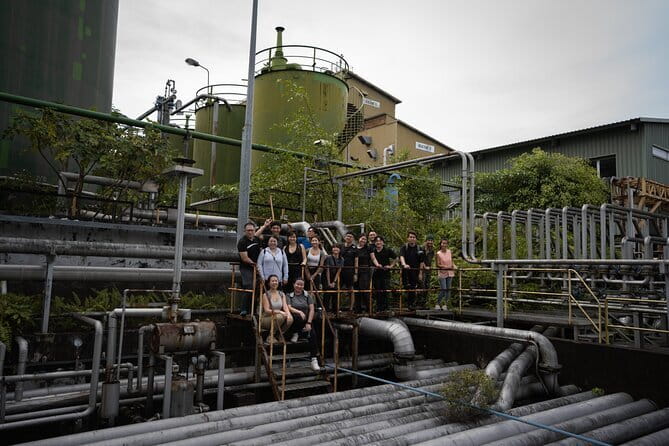 Industrial Relics and Wartime Secrets Tour - Stop 1 at Marsiling Lane: the former Shell lubrication plant and its rusted machines