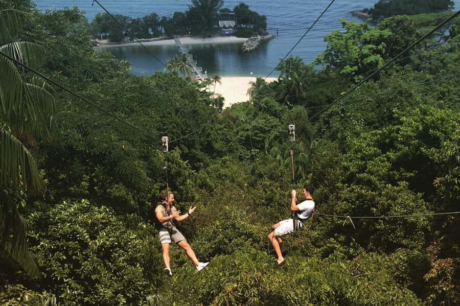 Sentosa Island: Ticket to Mega Adventure Park - MegaClimb: 36 Obstacles Up in the Trees
