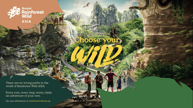 Singapore: Rainforest Wild Asia Entry Ticket - Rock Cascade and animal encounters: 36 species across changing habitats