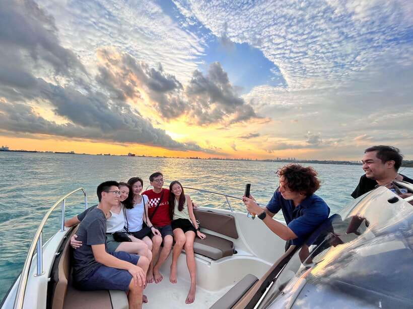 Singapore: Southern Island Speedboat Tour - Sentosa coastline and Fort Siloso pill boxes: where the tour slows for meaning